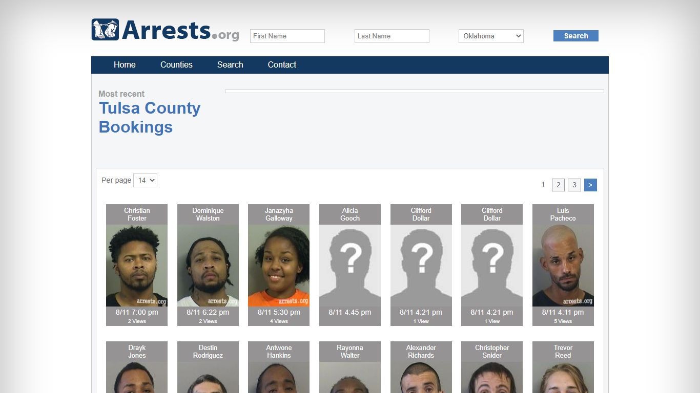 Tulsa County Arrests and Inmate Search